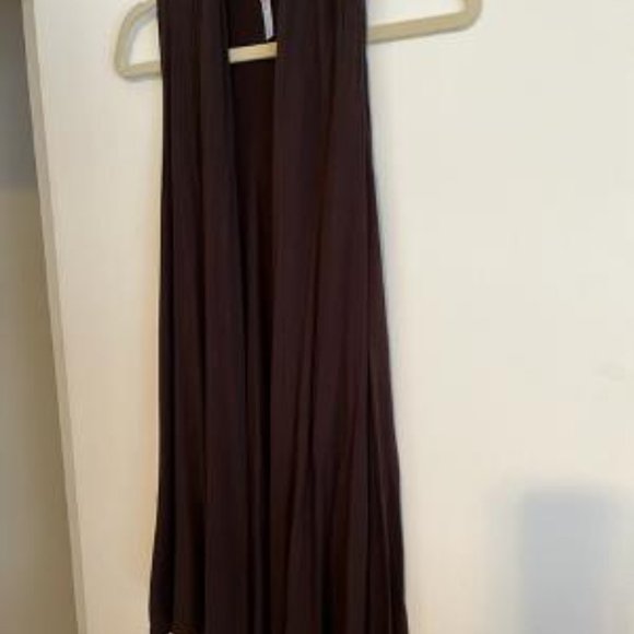 Chocolate Brown Tunic Vest, Size Small - Picture 2 of 4
